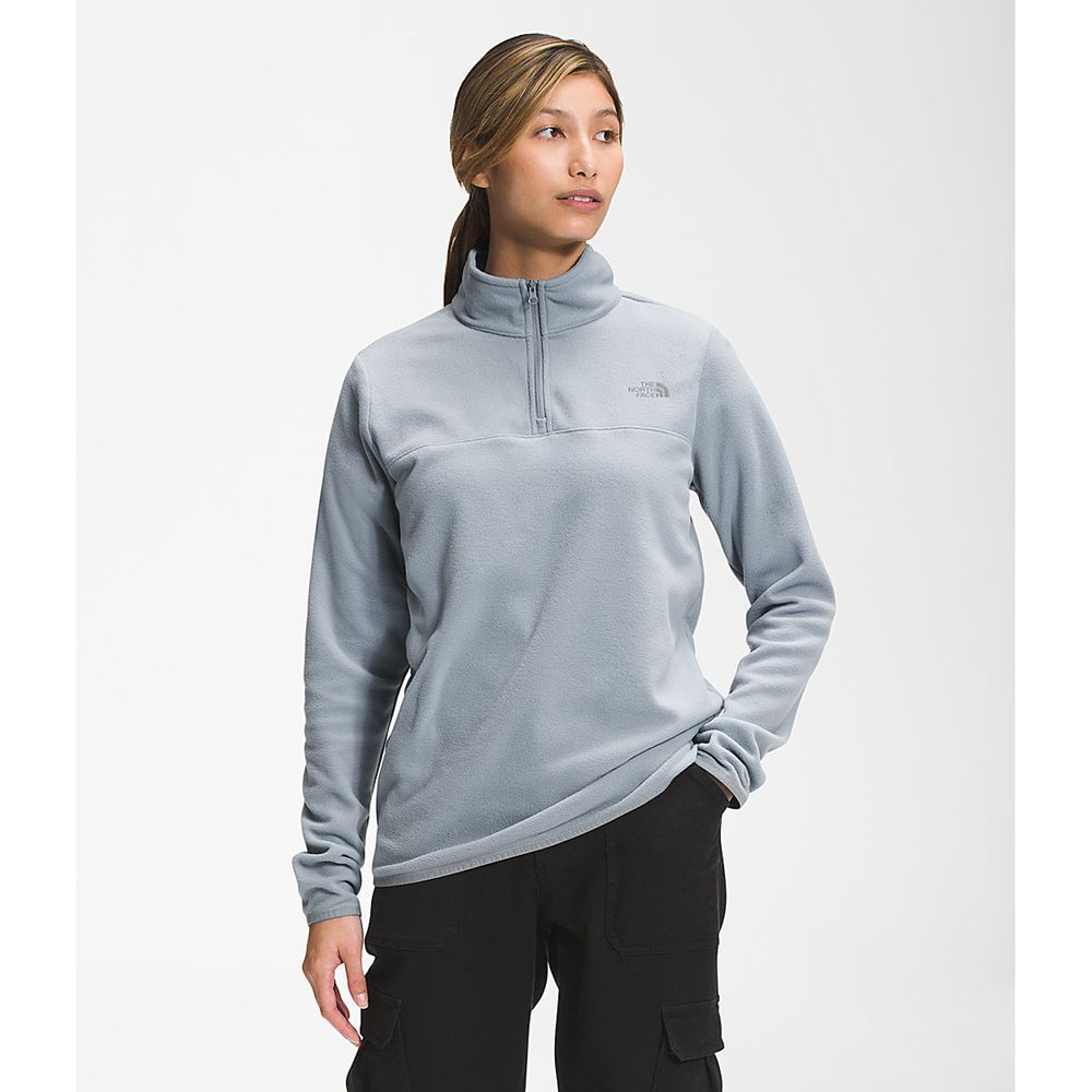 The North Face Fleece Jacket Womens Australia - The North Face Tka Glacier ¼ Zip Grey Snow (HUM-5782